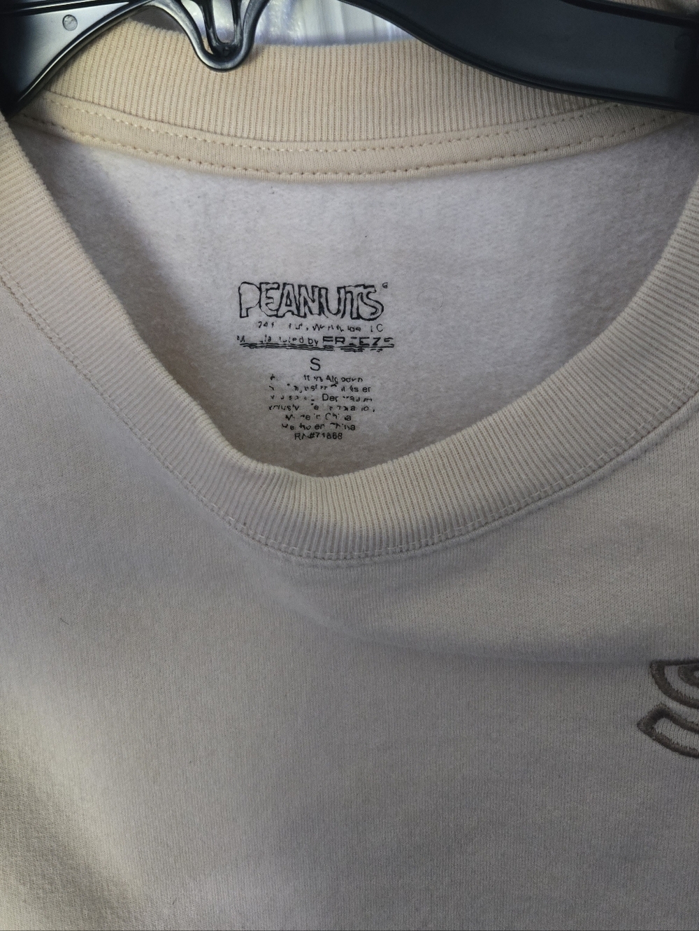 Peanuts Beige Snoopy Graphic Crewneck Sweater - Picture 5 of 7